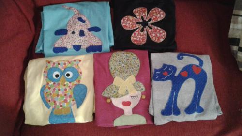 Hago camisetas con dibujos en pachwork