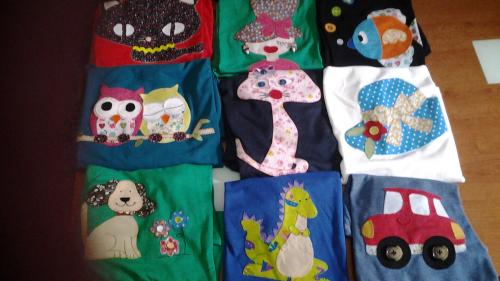 Hago camisetas con dibujos en pachwork