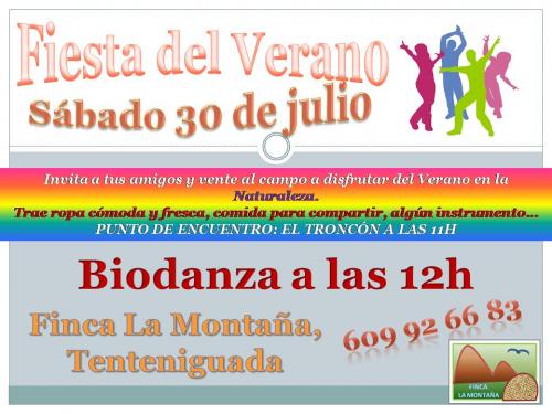 Fiesta del Verano: Biodanza, música, comida compartida