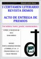 Acto de entrega de premios del I Certamen Literario Revista Demos