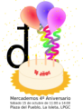 Mercademos 4º aniversario. Sábado 15 de octubre en la Plaza del Pueblo, La Isleta.